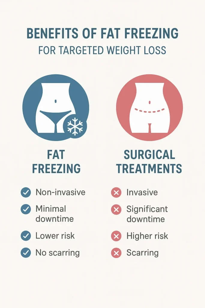 graphic showing the benefits of fat freezing Greater London (Westminster)