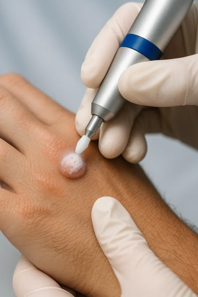 example of wart removal Greater London (Westminster) using cryopen