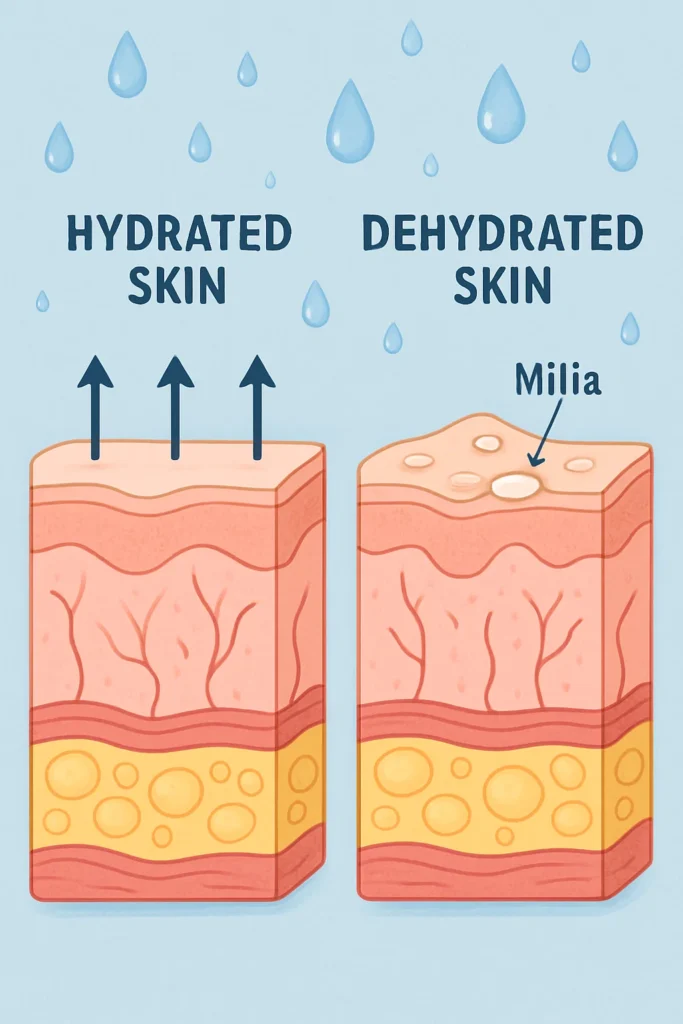 The importance of hydration and milia production Greater London (Westminster)