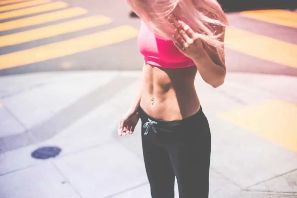 Woman with toned stomach after LA-EMS Body Sculpting Treatment Greater London (Westminster)